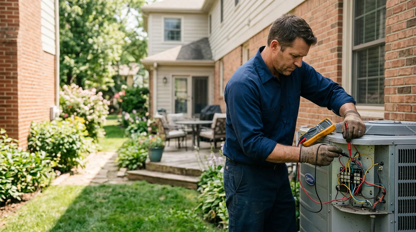 HVAC technician working near Galt, IL